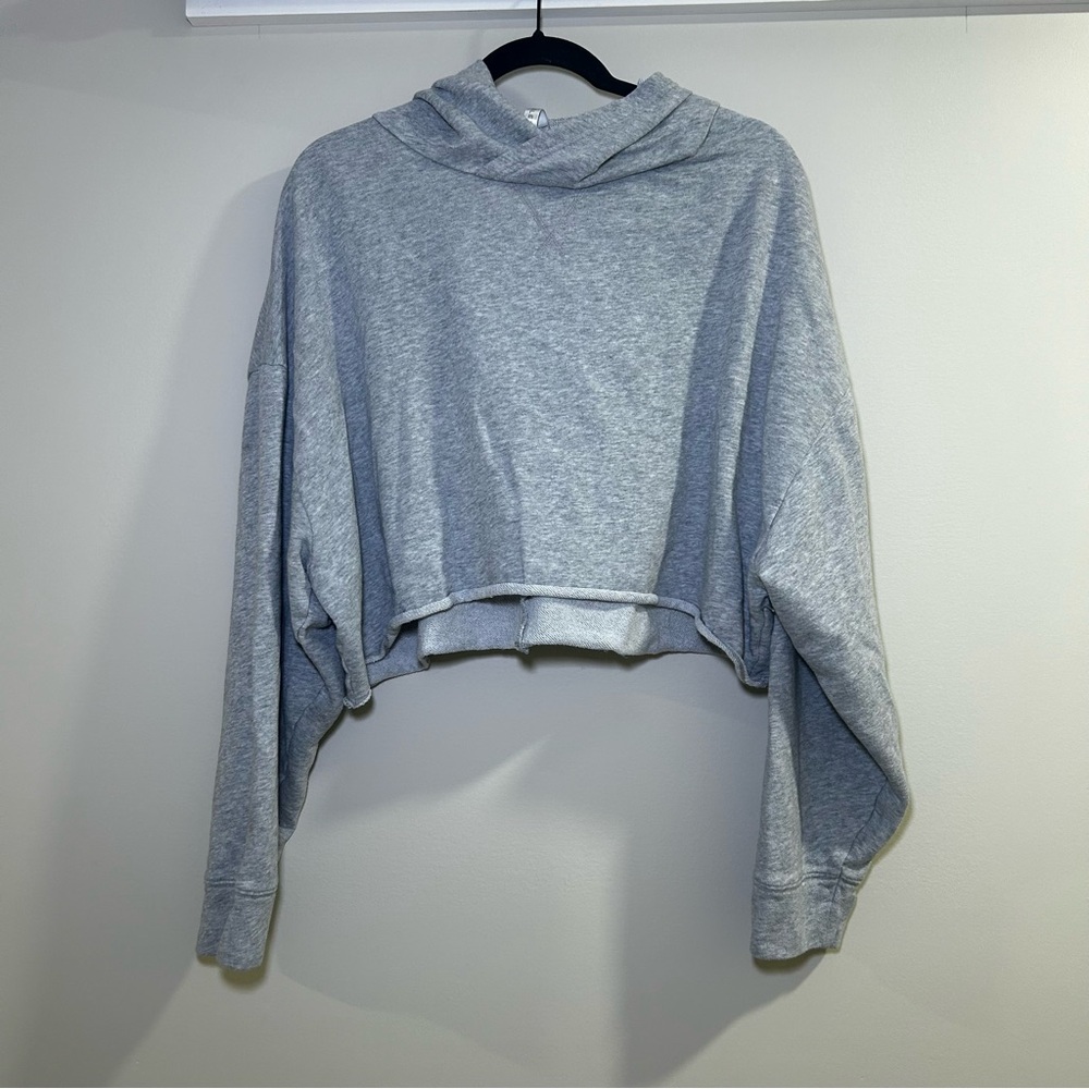 Fabletics Gray Women's Cropped Hoodie